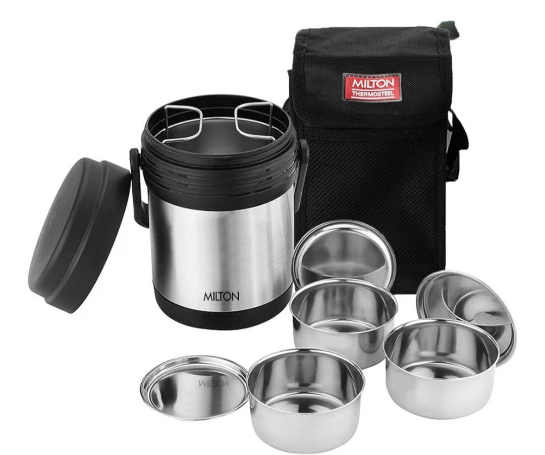 Milton Thermosteel Hot Meal 3 Container Lunch Box 799 More – Best Price in 