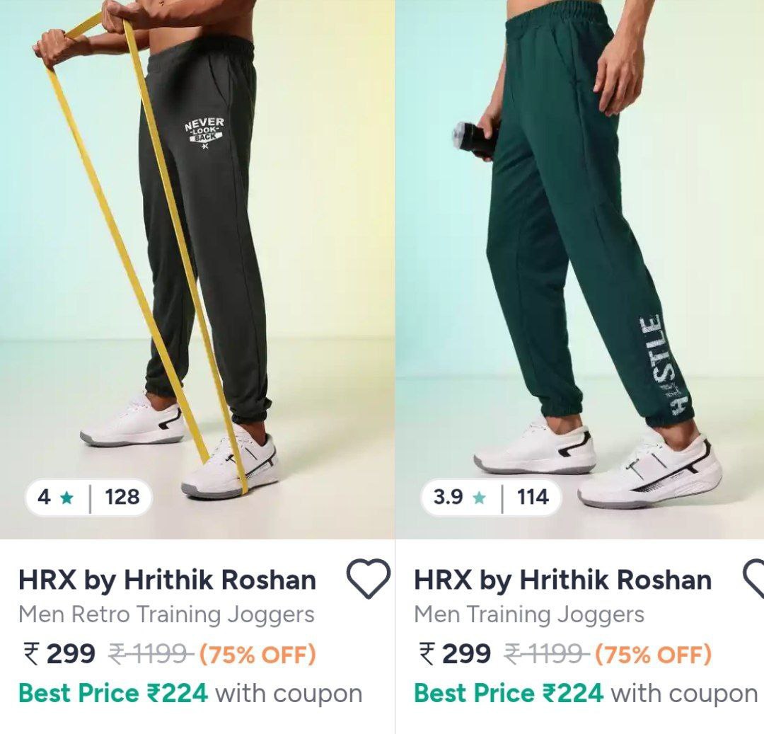 Myntra Hrx Trackpants Starts At 299men S Women S – Best Price in India