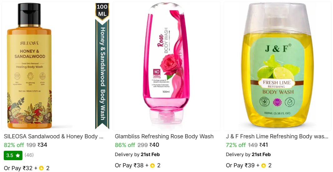 Body Wash From 34 – Best Price in India