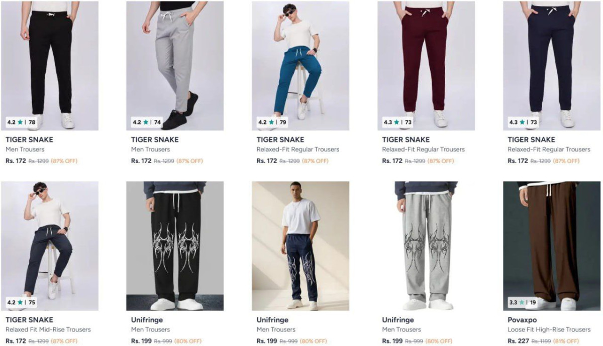 Men S Trousers From 172 – Best Price in India