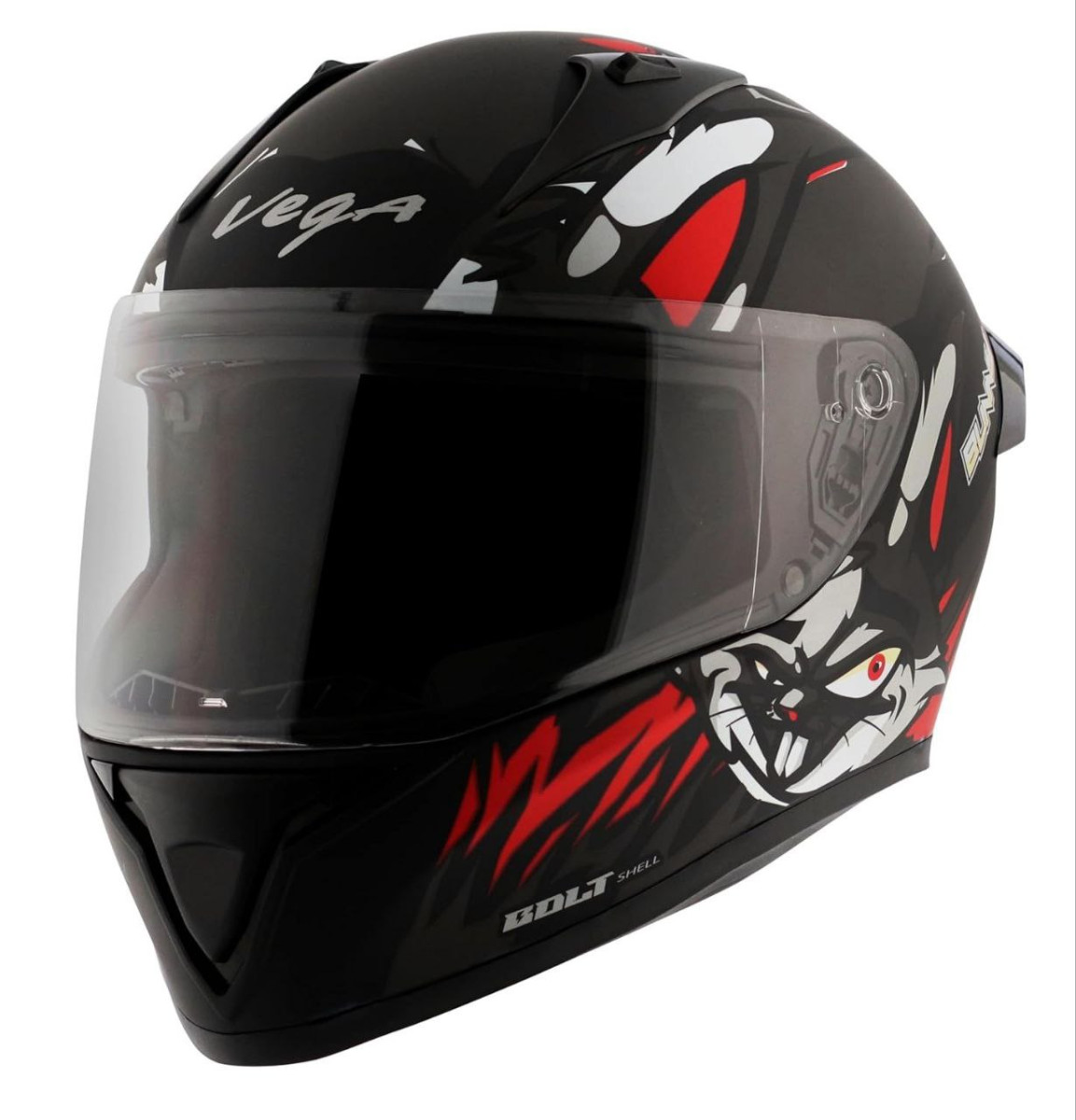 Vega Bolt Bunny Dull Black Red Helmet-m 1 582 – Best Price in India