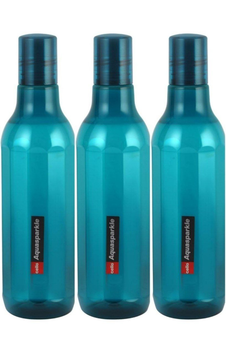 Cello Aqua Sparkle Bottle Set Of 3 1000ml Green 136 – Best Price in India
