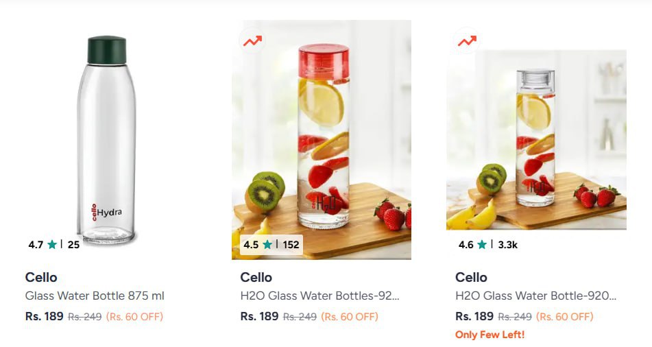Myntra Crazy Limited Time Water Bottle Starting At 121 - Lunch Box Starting