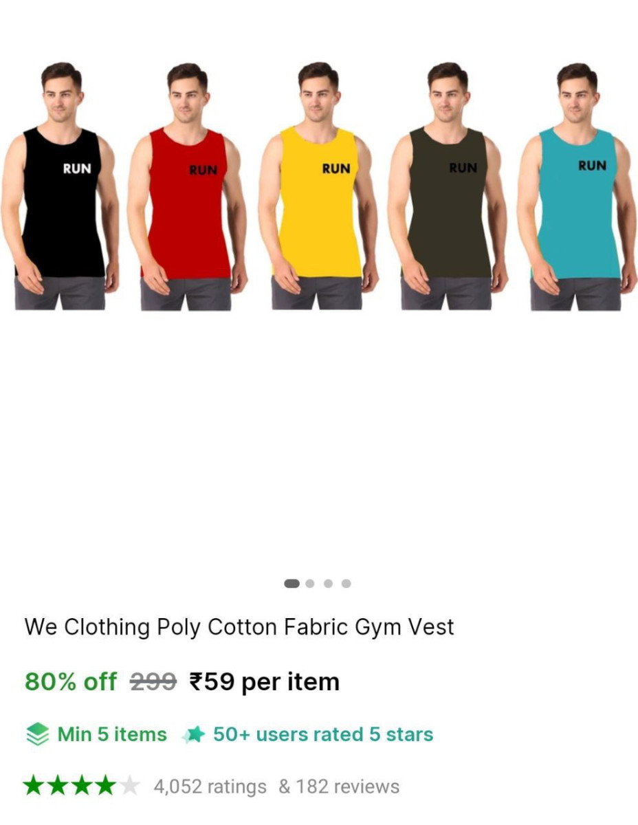 Shopsy Men S Poly Cotton Fabric Gym Vest 59 – Best Price in India