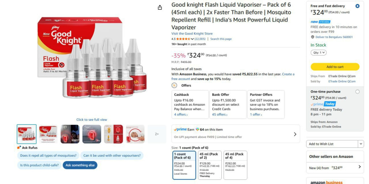 Good Knight Flash Liquid Vaporiser Pack Of 6 324 – Best Price in India