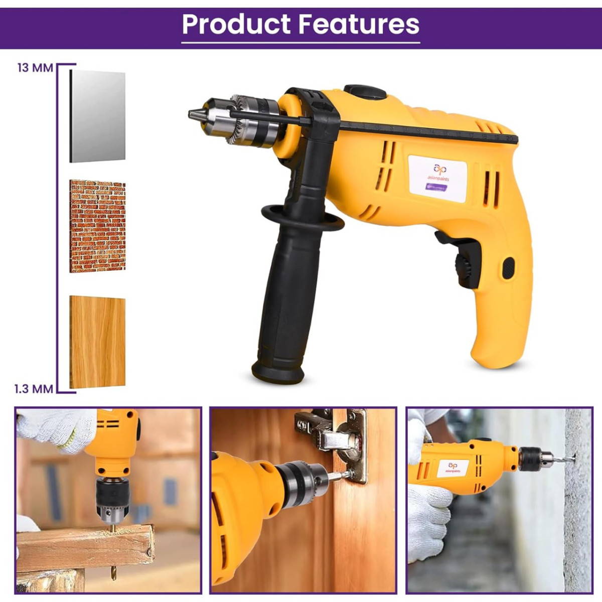 Asian Paints Trucare Impact Drill 10mm 550w 999 – Best Price in India