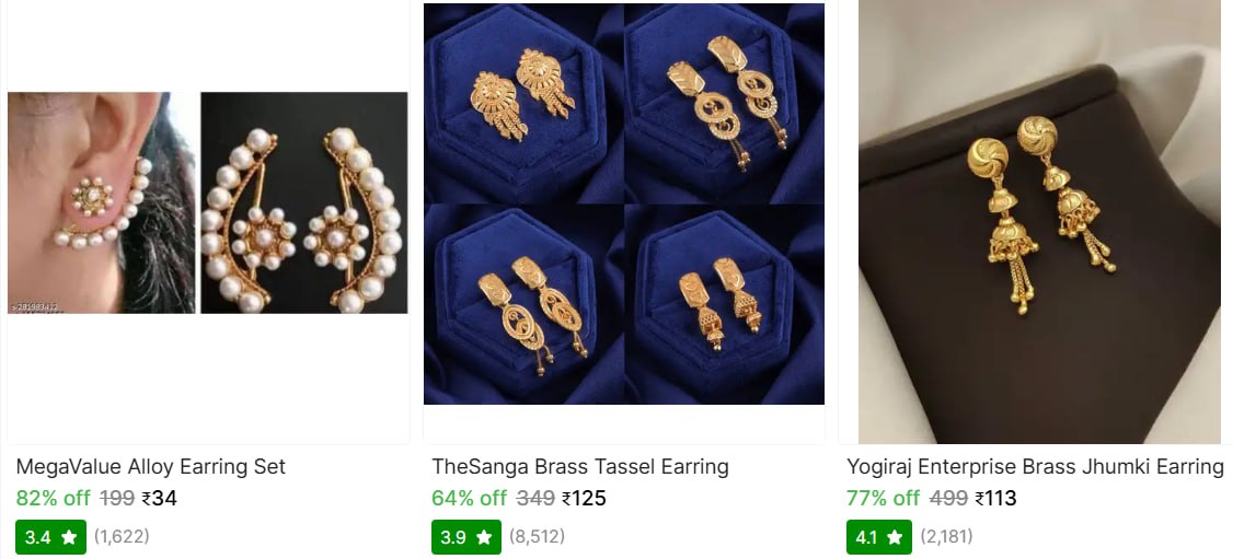 Women Fashion Earrings34 125 More – Best Price in India