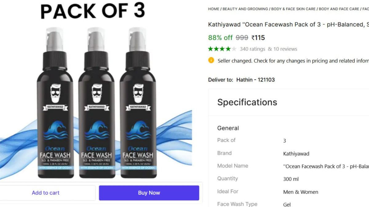 (pack Of 3) Facewash 300ml 115 – Best Price in India