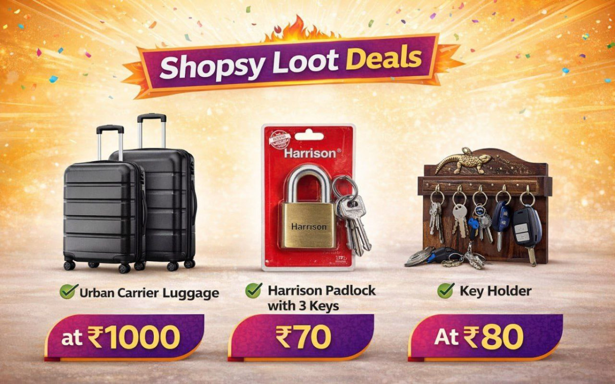 Shopsy Loot Dealsurban Carrier Luggage 1000harrison Padlock With 3 Keys 70k