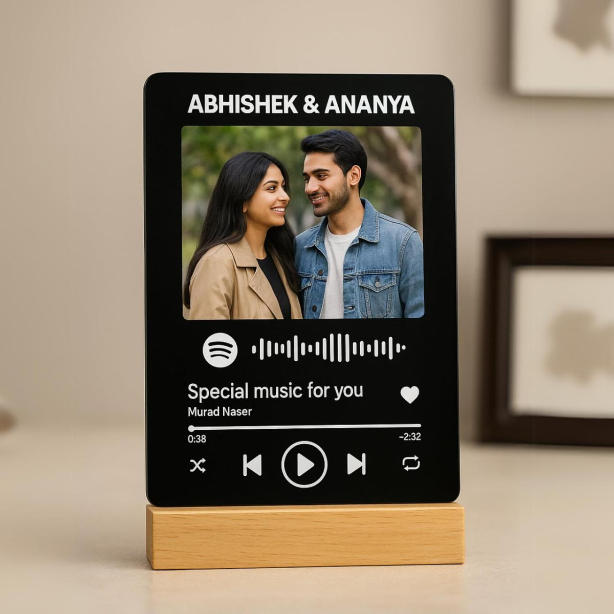 Acrylic Customized Photo Text And Song Spotify Plaque 265 – Best Price in I