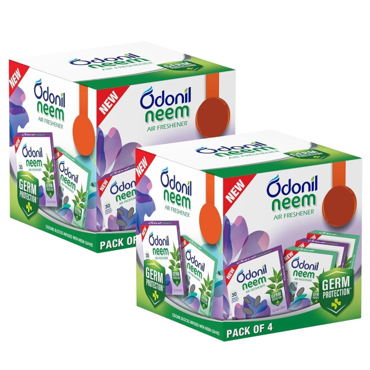 Odonil Bathroom Toilet Air Freshener Neem Mixed Fragrance Blocks 384g (48g 