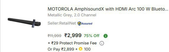 - Motorola Soundbar At Rs 2999 – Best Price in India