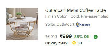 - Metal Coffee Table At Rs 999 – Best Price in India