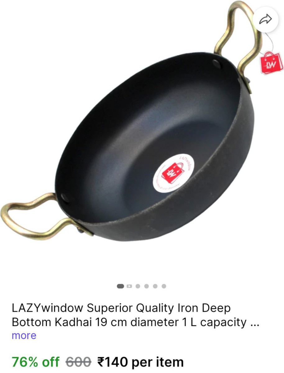 Shopsy Deep Bottom Kadhai 140 – Best Price in India