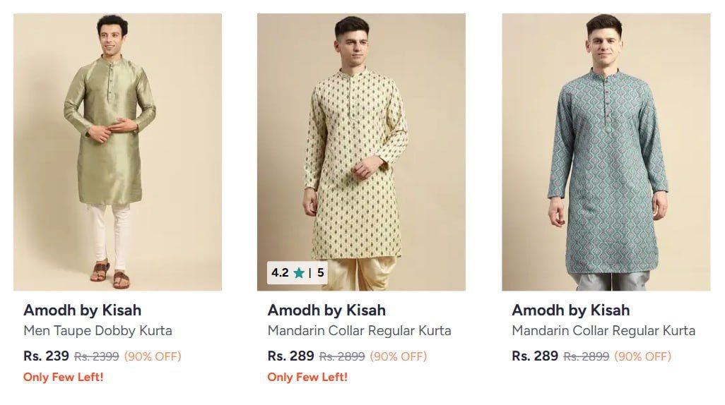 Faaasssttt Amodh Men S Kurtas – Best Price in India