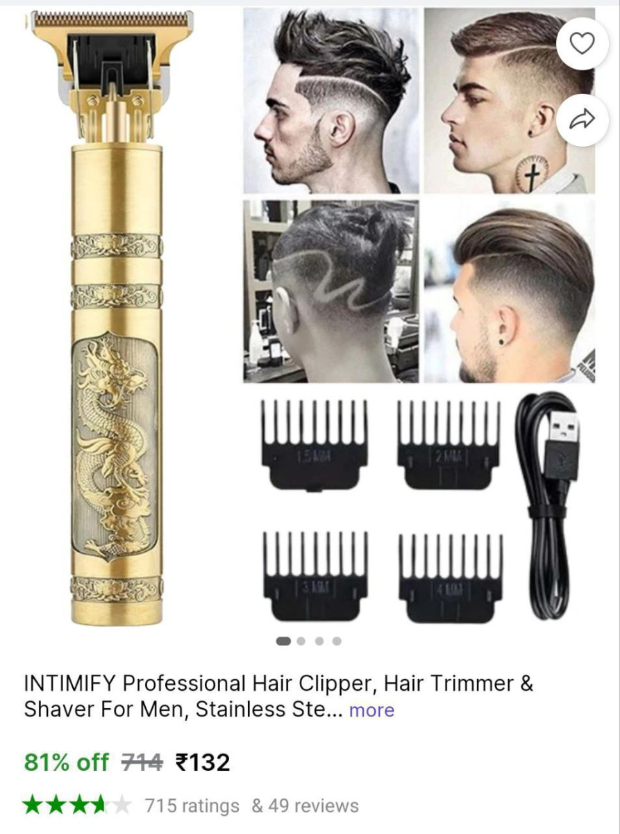 Rechargeable Cordless Trimmer 132 – Best Price in India