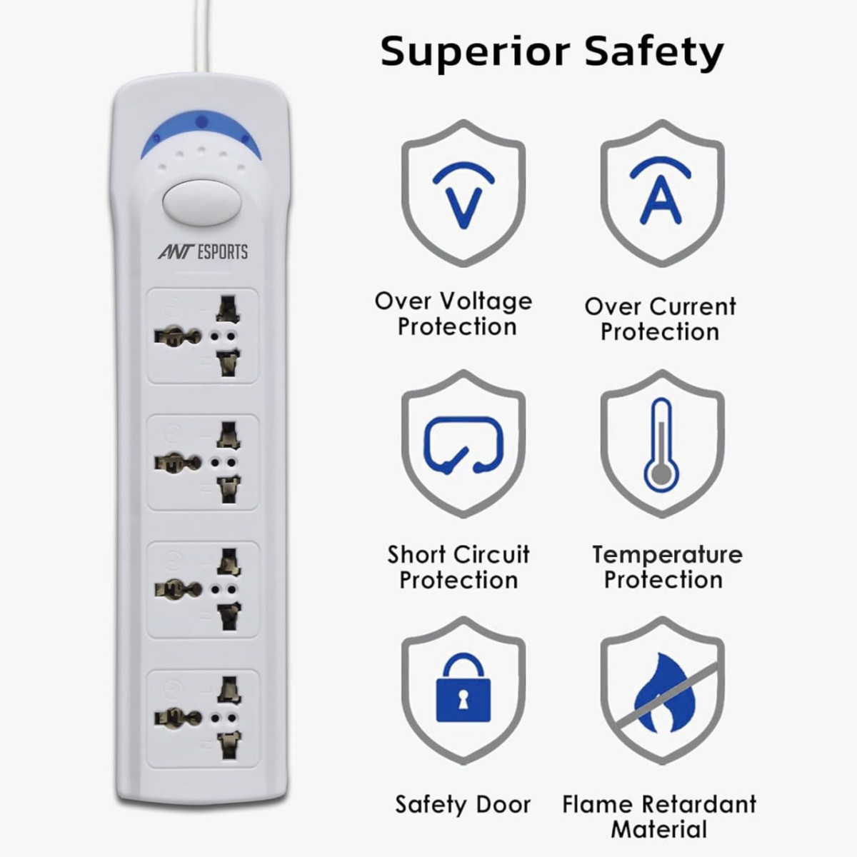 Ant Esports Power Strips With 4 Universal Socket 249 – Best Price in India