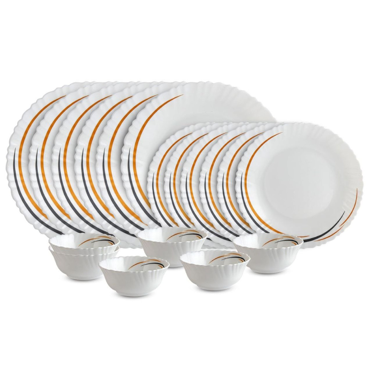 Cello Opalware Dazzle Series Golden Arc Dinner Set 18 Units 890 – Best Pric