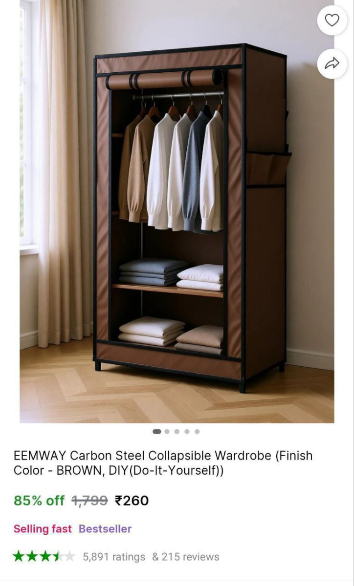 Steel Collapsible Wardrobe 260 – Best Price in India