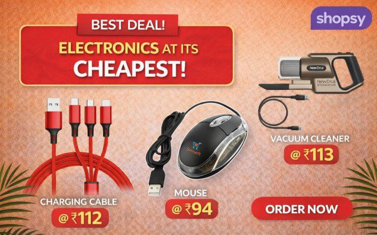 Shopsy Loot Dealscharging Cable 112 Mouse 94 Vaccum Cleaner 113 More Deals 