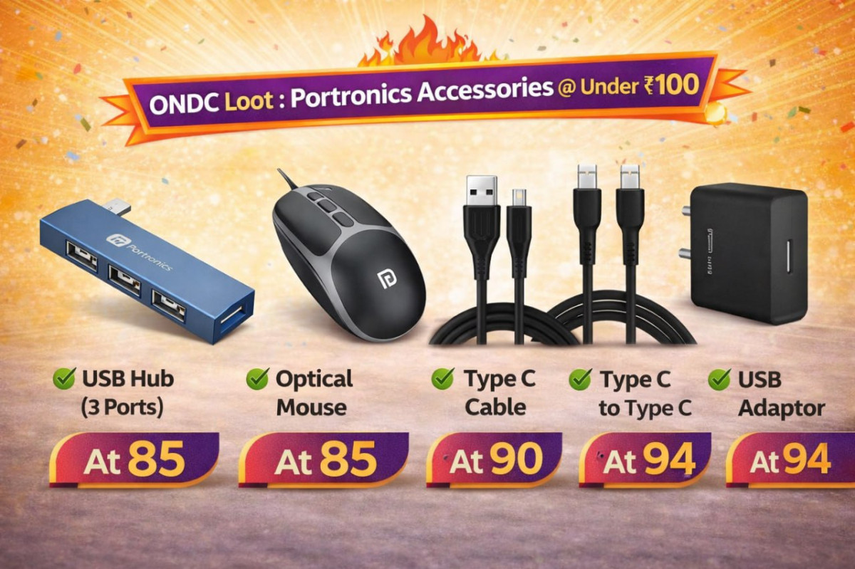 Ondc Loot Portronics Accessories Under 100 Use Code Deal35 Usb Hub (3 Ports