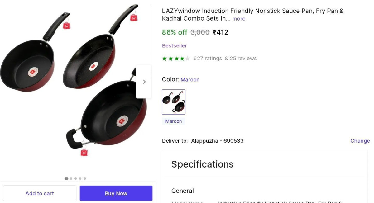 Non-stick Cookware Set At 412 – Best Price in India