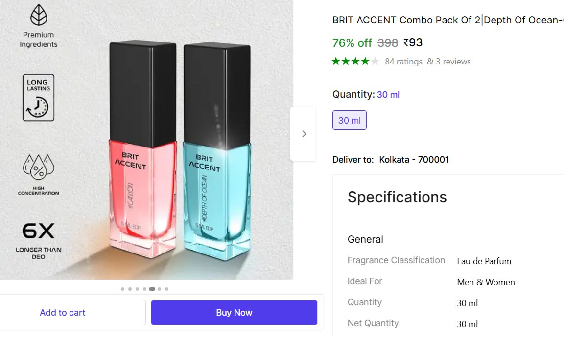 Brit Accent Combo Pack Of 2 Eau De Parfum 93 More Deals Click Here Must Rea