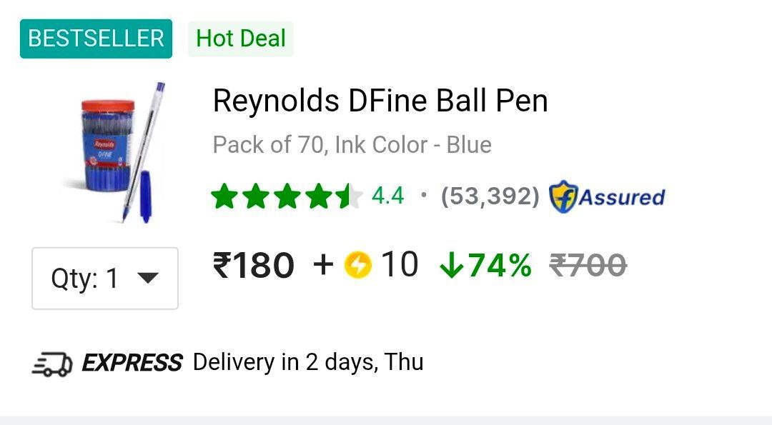 Pack Of 70 Blue Pen 180 10 Sc2 5 Per Peice – Best Price in India