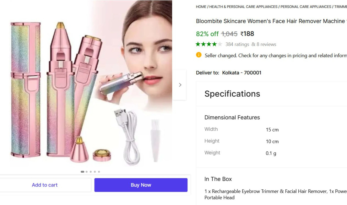 Womens Face Eyebrow Hair Remover Trimmer 188 – Best Price in India