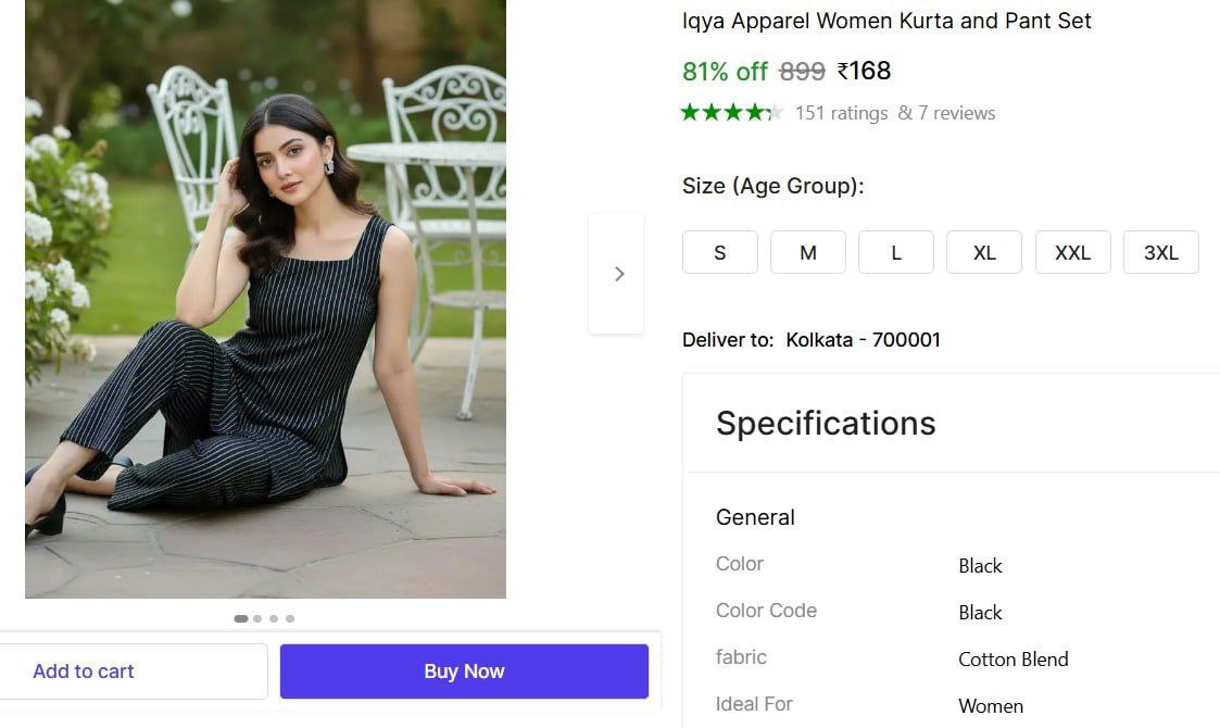 Kurta And Pant Set 168 – Best Price in India
