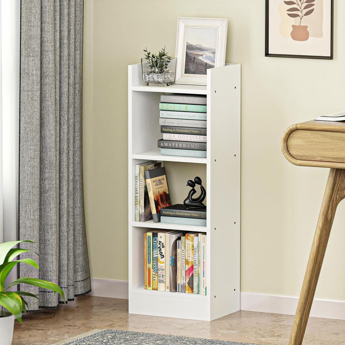 Lukzer 3 Layer Engineered Wood Multipurpose Rack Bookshelf Storage Organize