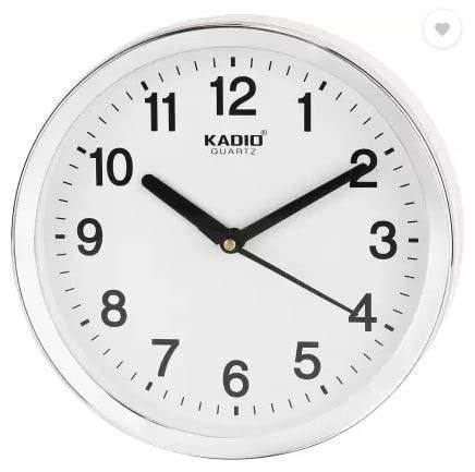 Kadio Analog 20 Cm X 20 Cm Wall Clock (white With Glass Standard) – Best Pr