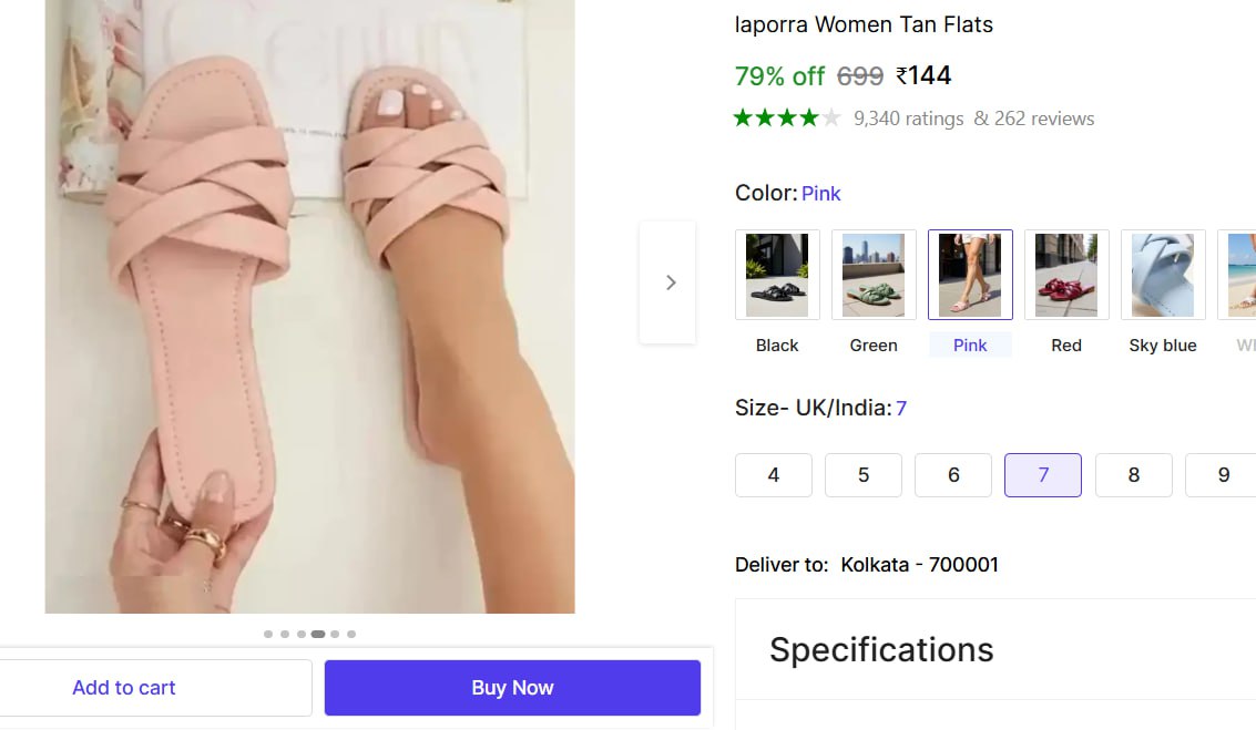 Women Tan Flats 144 – Best Price in India