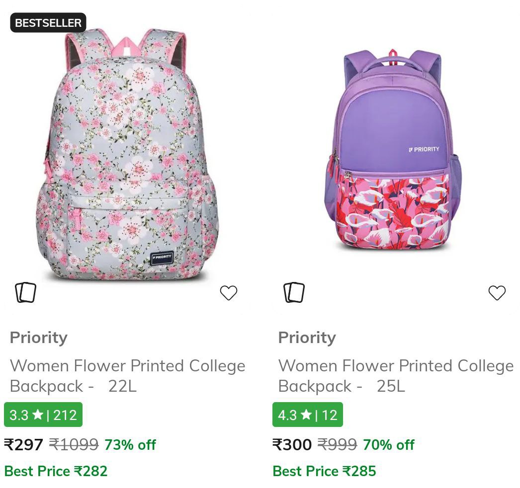 Ajio 73 On Priority Bags Link Many Options Available – Best Price in India