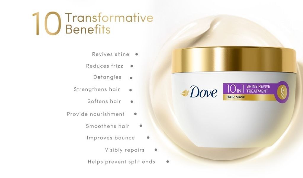 Amazon Dove Shine Revive Treatment Hair Mask For Damaged Hair 300 Ml356 – B