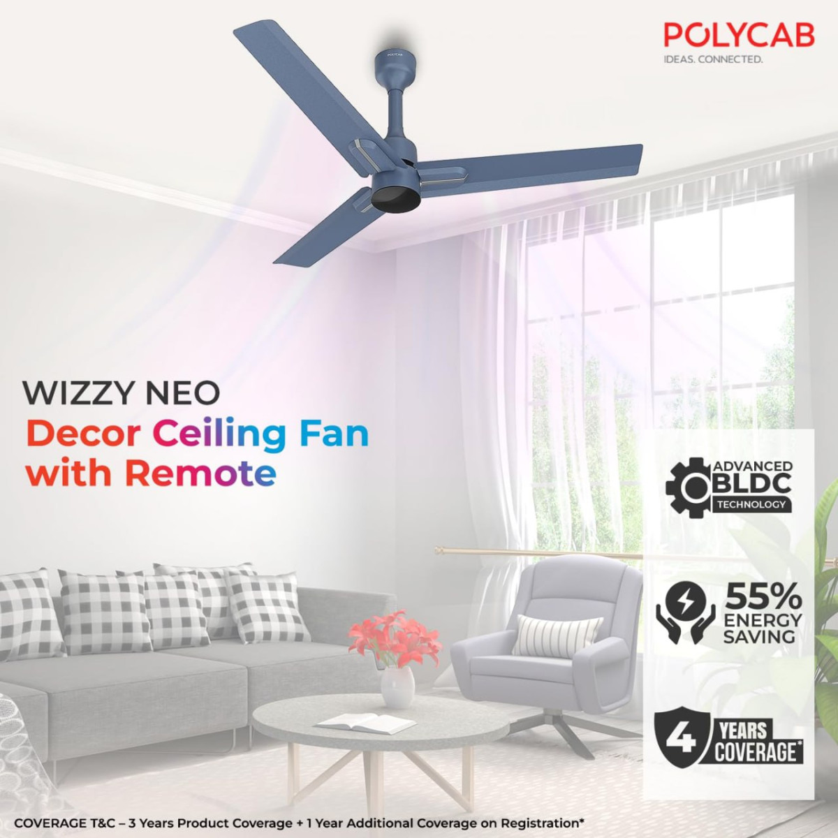Polycab Wizzy Neo 1200mm 5-star Bldc 2699 – Best Price in India
