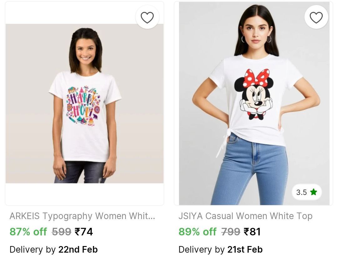 Top Tees Starts From 74check Min Buy Quantity – Best Price in India