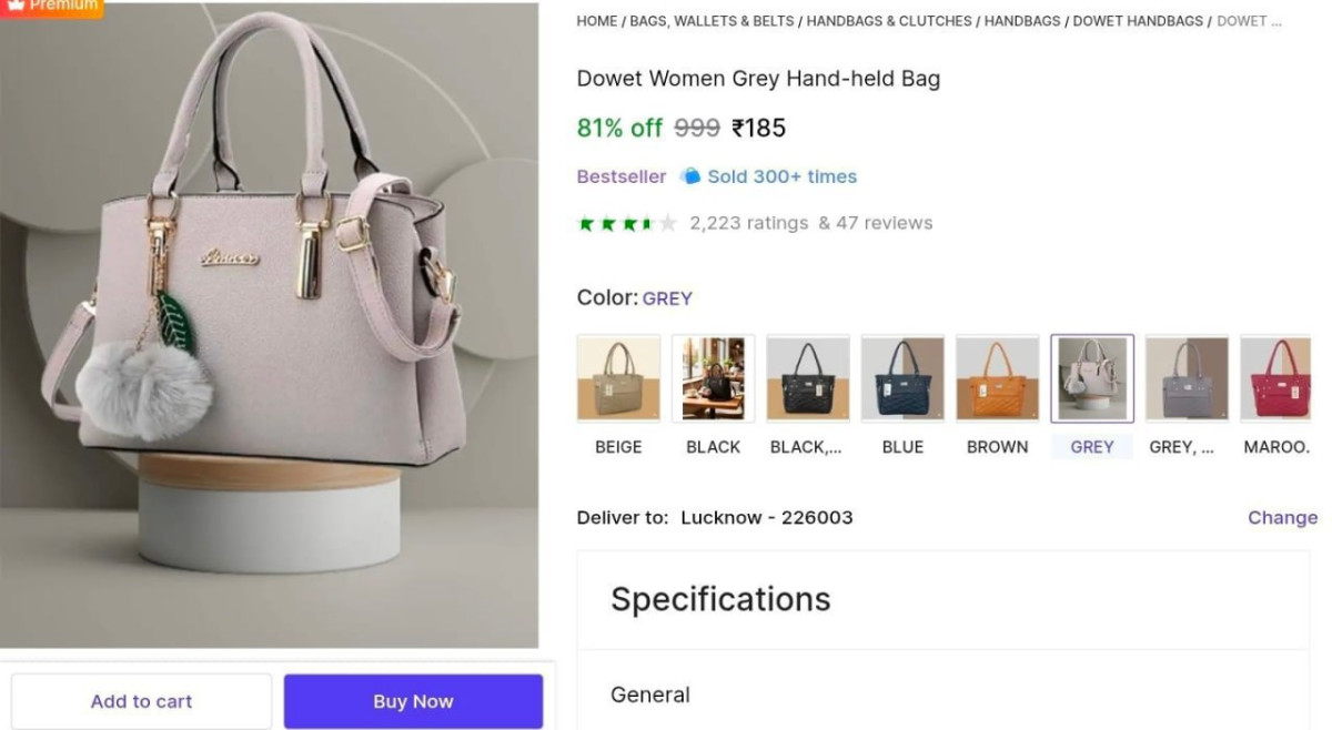 Women S Handbag At 185 11 Colors Available – Best Price in India