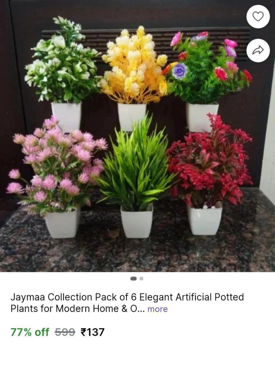 Pack Of 6 Artificial Potted Plants 137 – Best Price in India