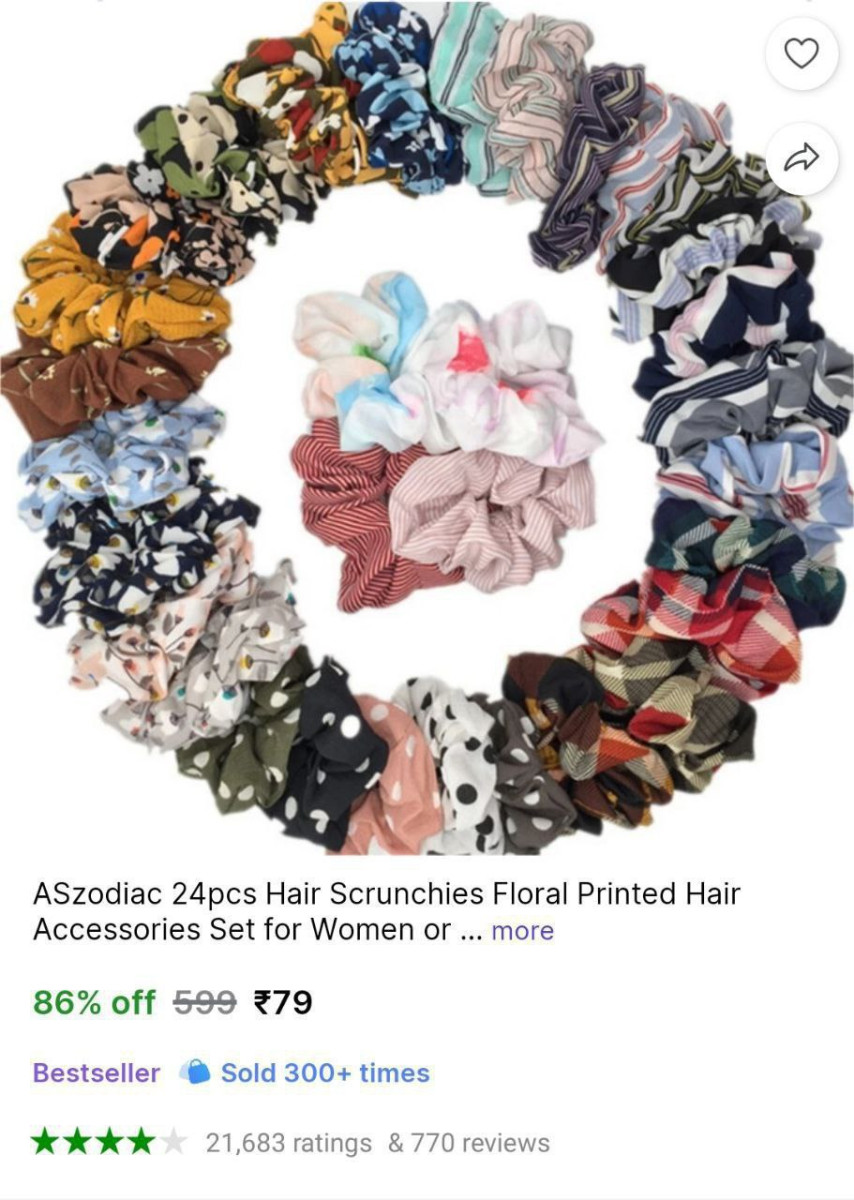 Pcs Hair Scrunchies 79 – Best Price in India