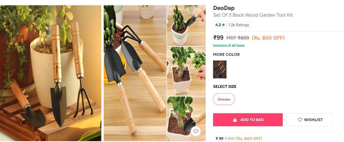 Set Of 3 Black Garden Tool 99 – Best Price in India