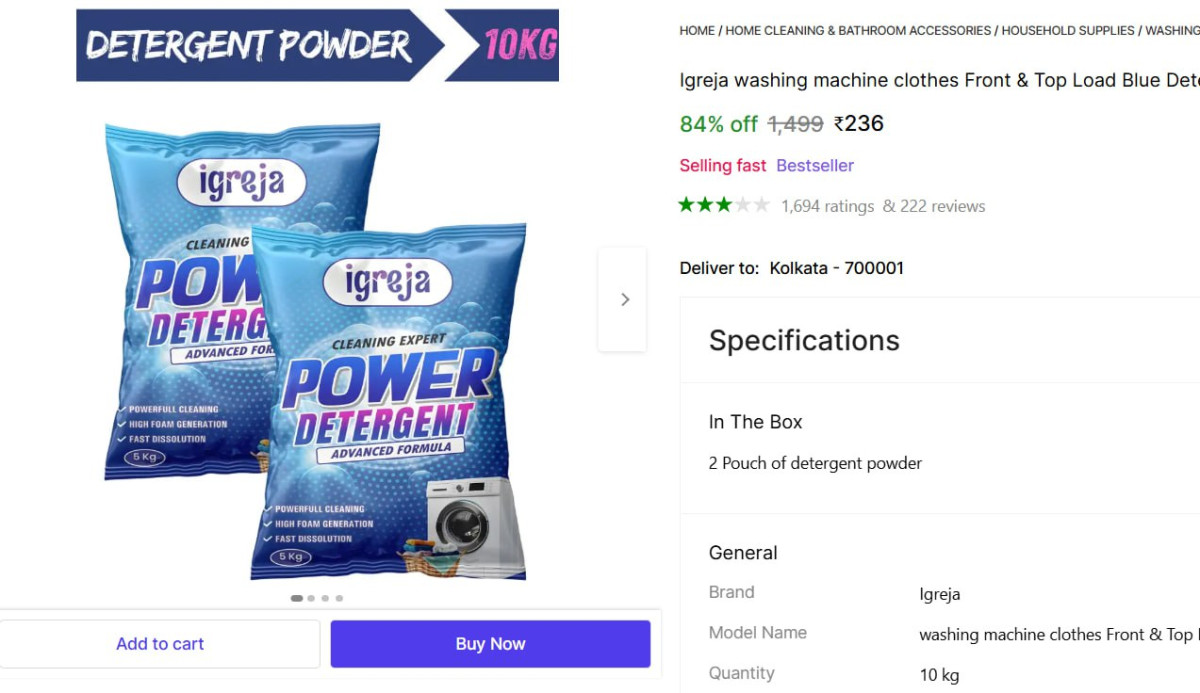 Kg Detergent Powder At 236 – Best Price in India
