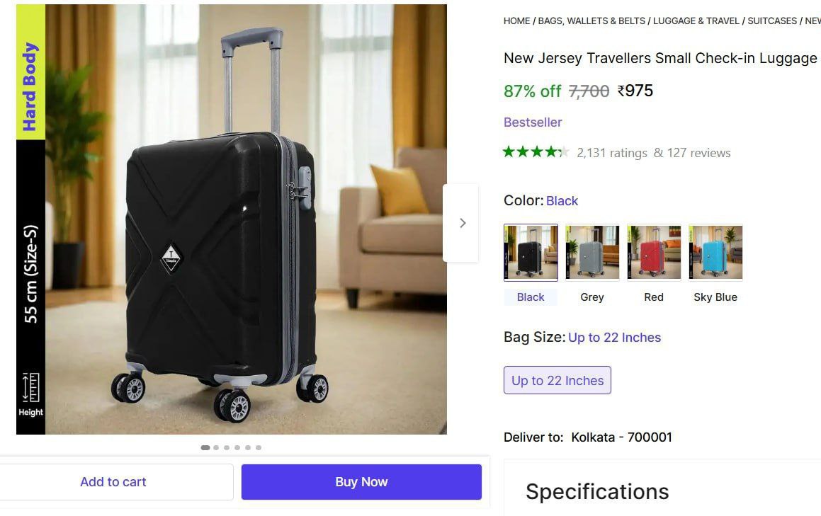 New Jersey Trolley Bag 975 – Best Price in India