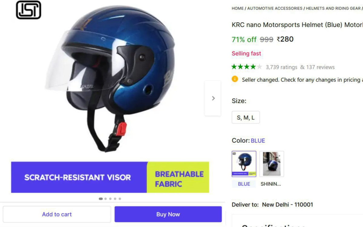 Half Face Bike Helmet 280 – Best Price in India