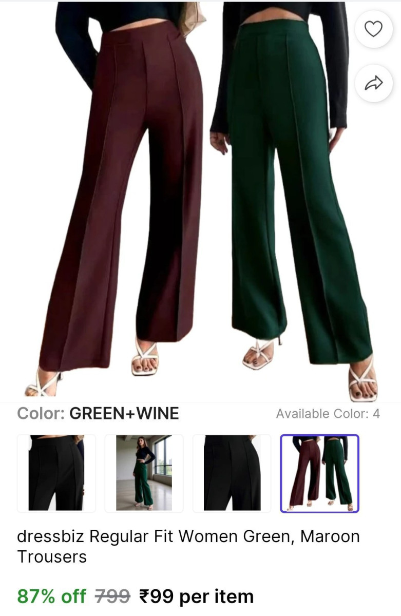 Women Trousers 99more – Best Price in India
