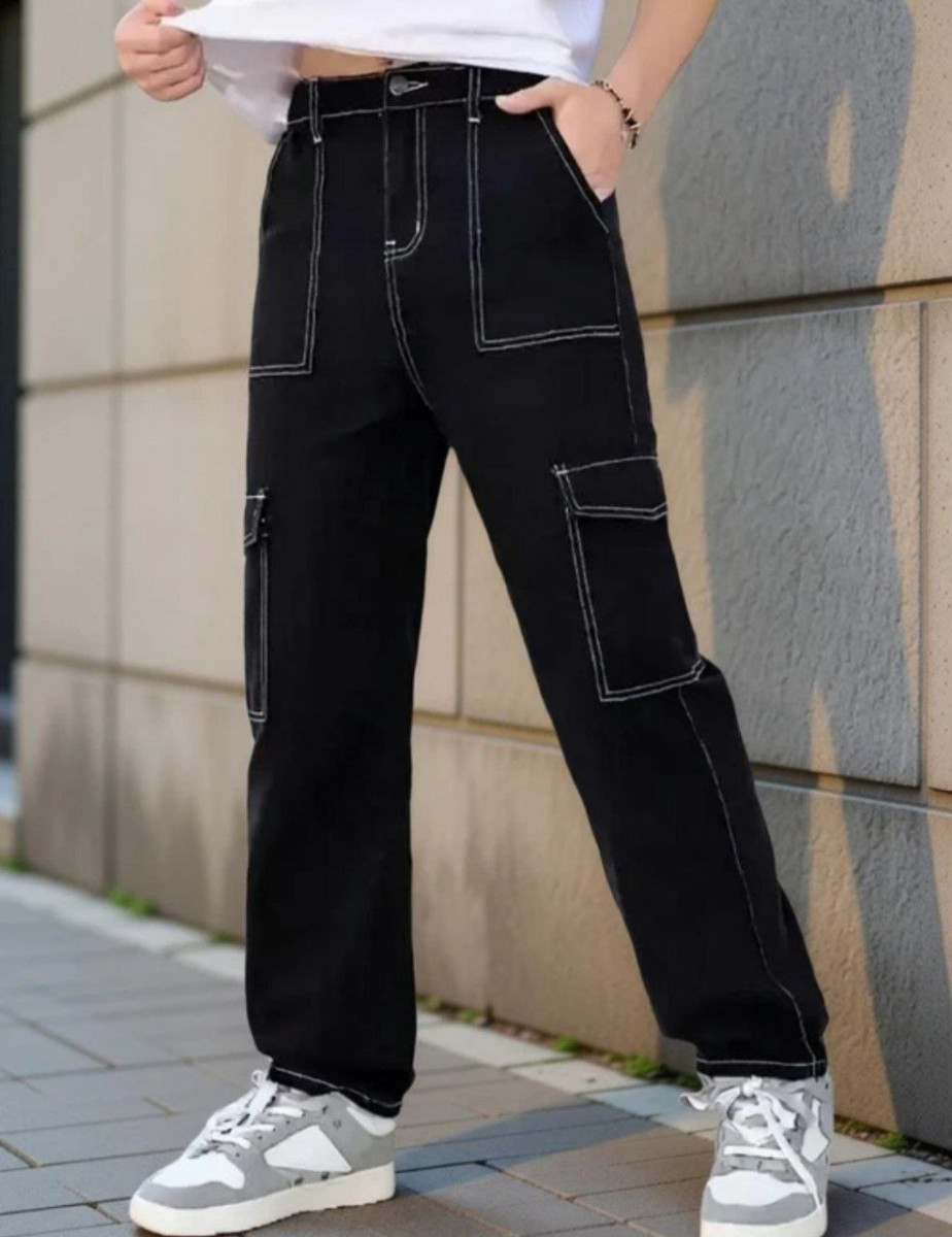 Best Black Denim Cargo For Menat 76 – Best Price in India