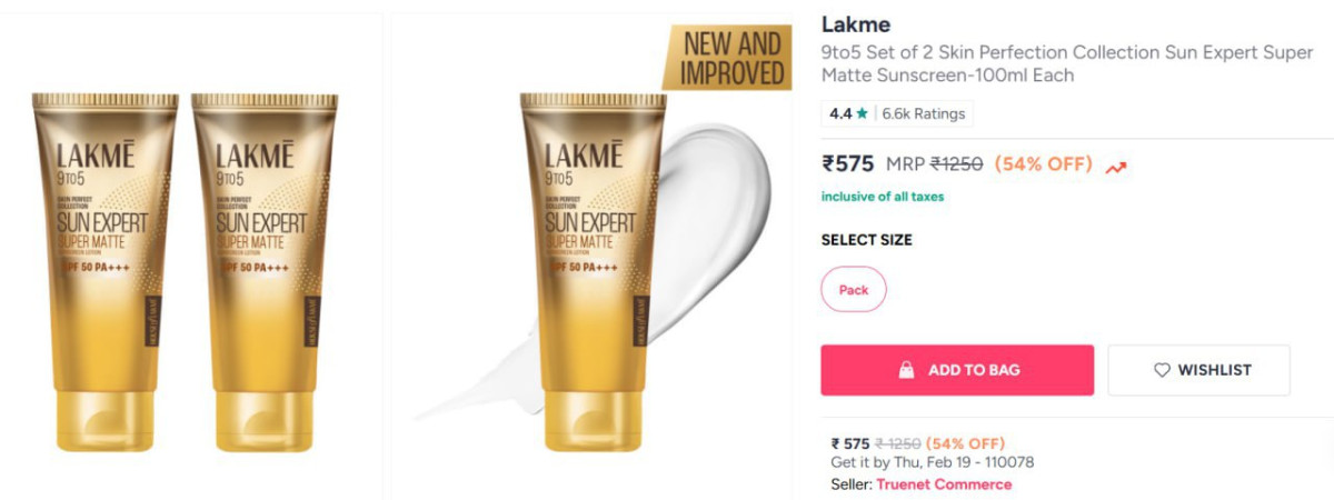 Myntra Lakme Sunscreens 54 Flat 58 On Lakme Peach Pro Ceramide Moisturizer 