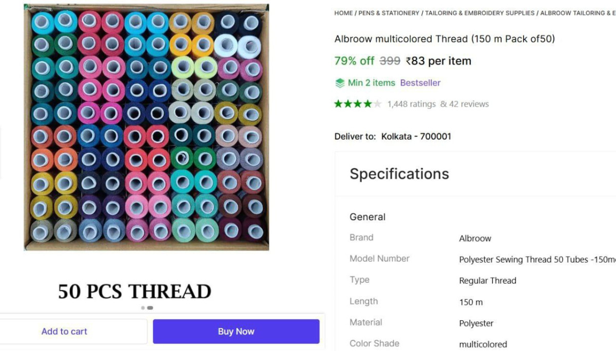 Thread (150 M Pack Of 50) 83 – Best Price in India