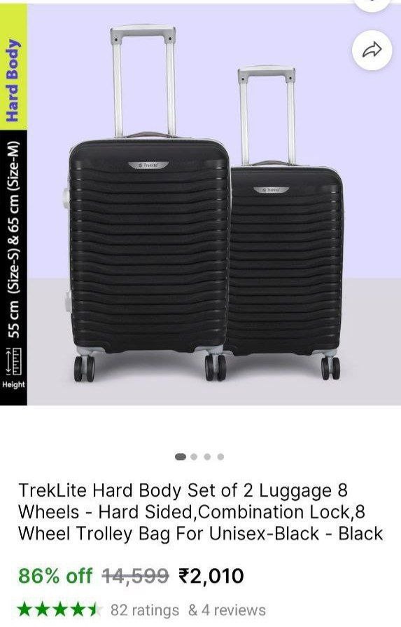 Treklite Trolley Bag Set Of 2 2010 – Best Price in India