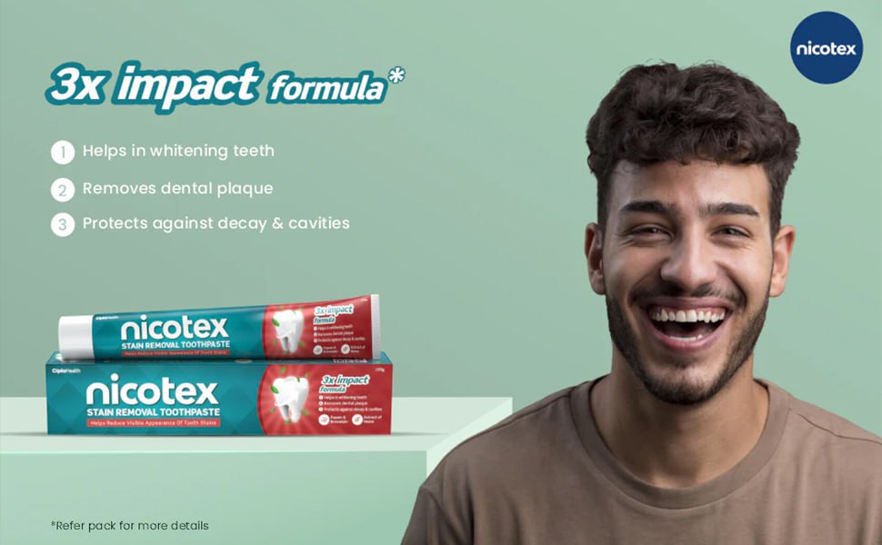 Cipla Nicotex Stain Removal Toothpaste 100gm 111 – Best Price in India
